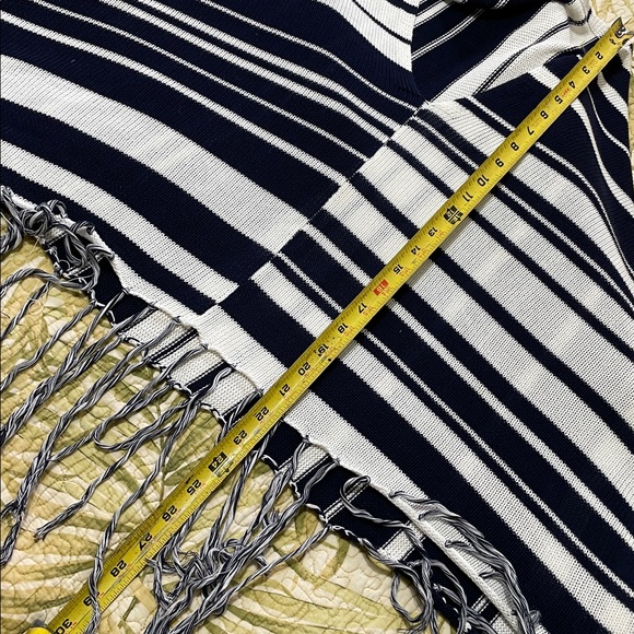 Trina Turk fringe striped nautical cape - Picture 4 of 5